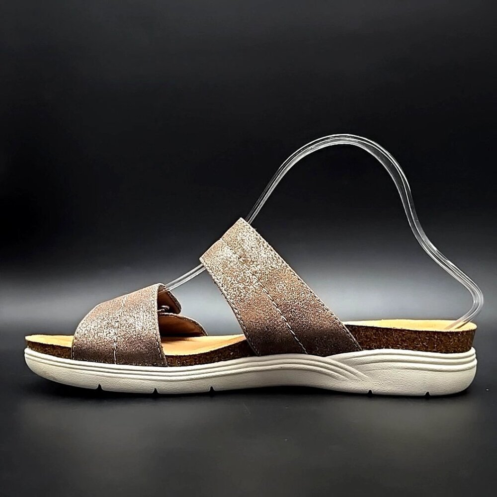 Clarks Collection April Dusk Adjustable Brown Slide Sandals Women’s Size 9.5M - Picture 7 of 12